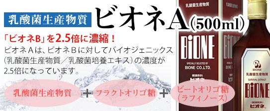 乳酸菌生産物質「ビオネA」