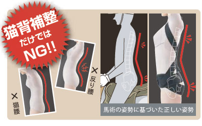 馬術の姿勢に基づいた正しい姿勢